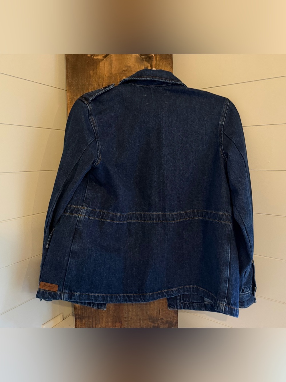 Bonpoint Navy Denim Jacket with Cream Tag - Picture 2 of 4